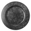 Chef Inox Galvanised Black Round Side Plate Wide Rim Black – 230mm Gifts