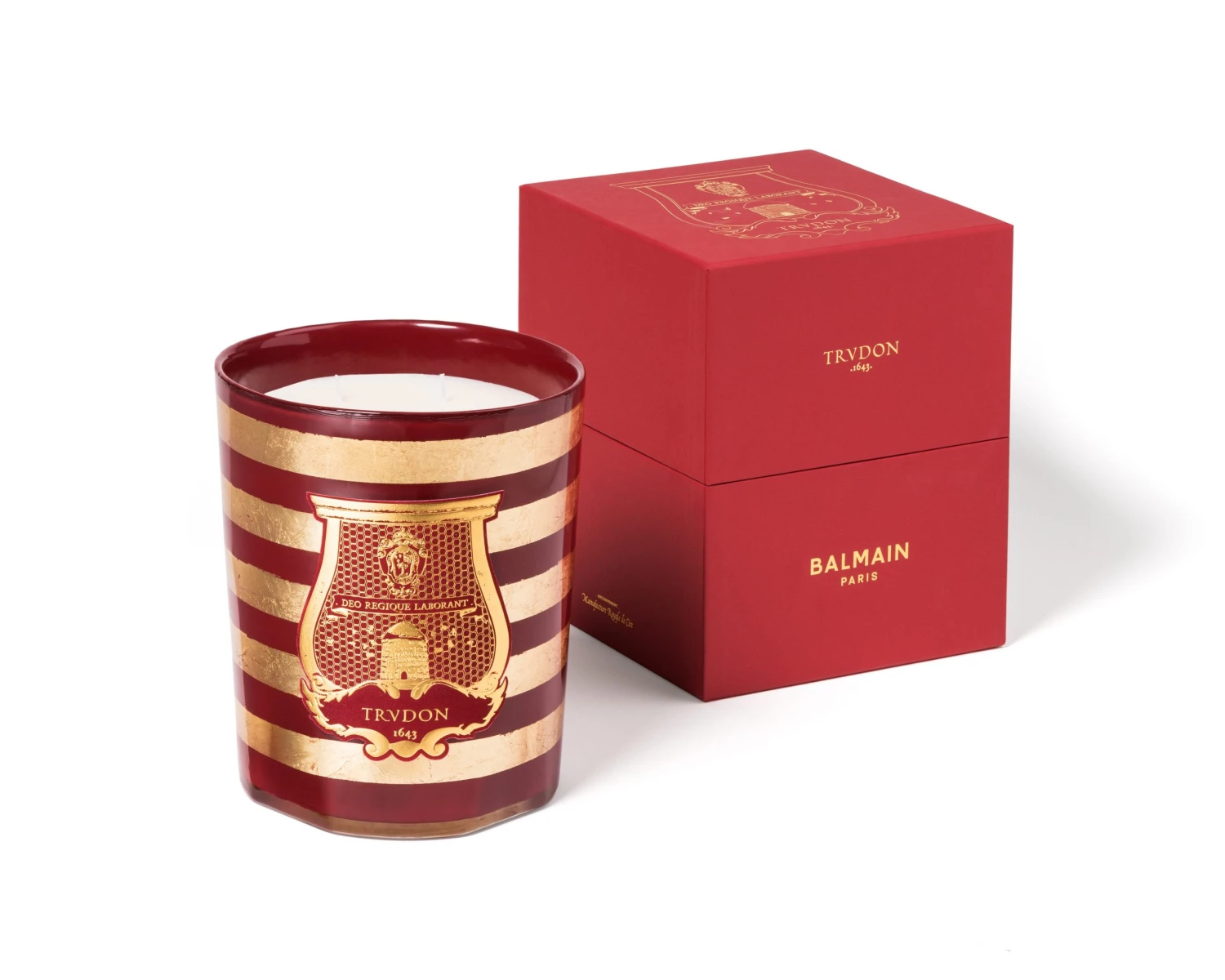 Cire Trudon X Balmain Limited Edition Candle Grande 3KG - Red 3 Cire Trudon X Balmain Limited Edition Candle Grande 3KG - Red