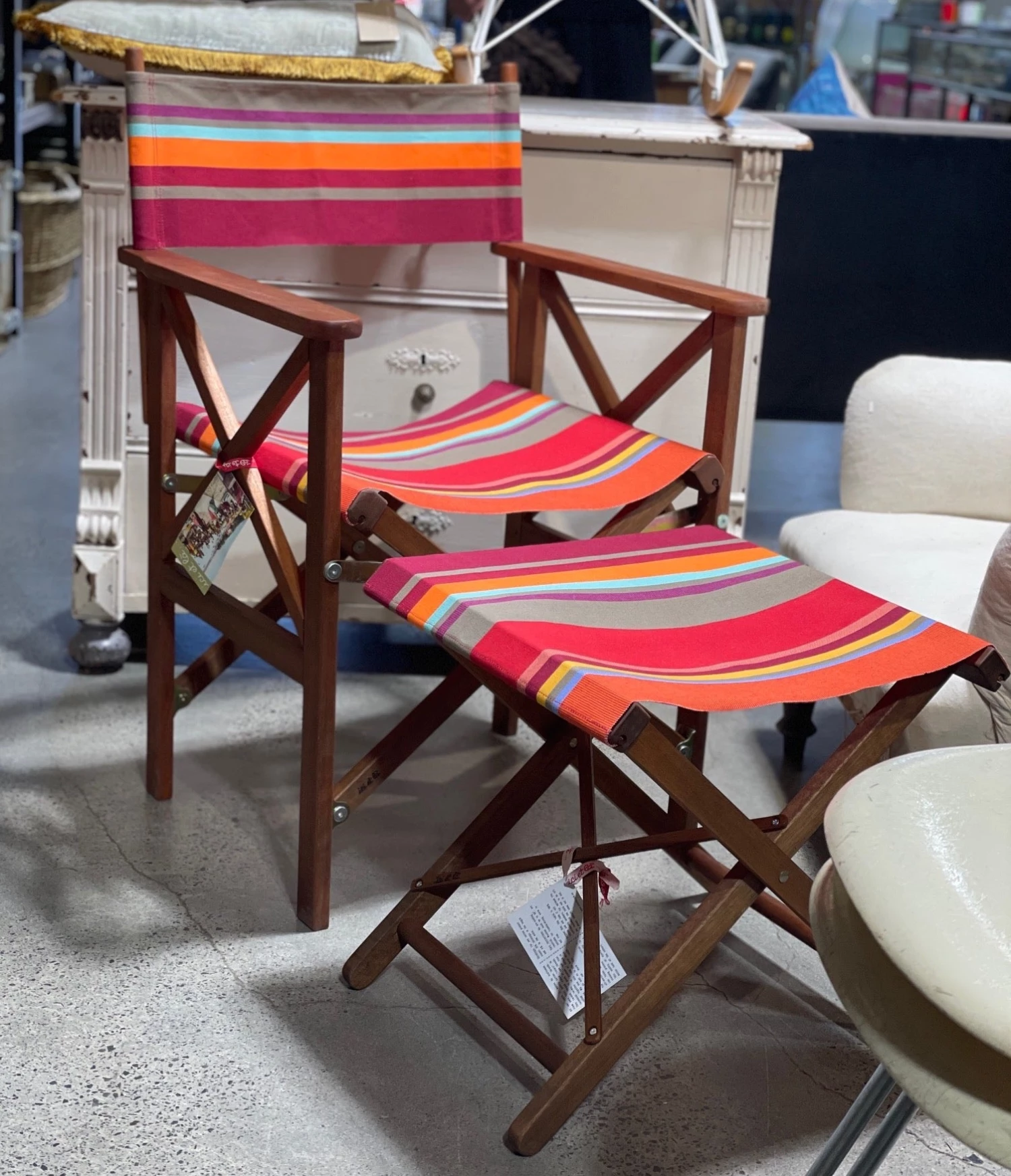 Scout Classic Directors Chair And Footstool SET In Collioure Rouge Furniture 3 Scout Classic Directors Chair And Footstool SET In Collioure Rouge Furniture