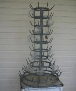 Scout Gifts Vintage French Zinc Bottle Drying Rack