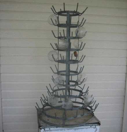 Scout Gifts Vintage French Zinc Bottle Drying Rack 3 Scout Gifts Vintage French Zinc Bottle Drying Rack