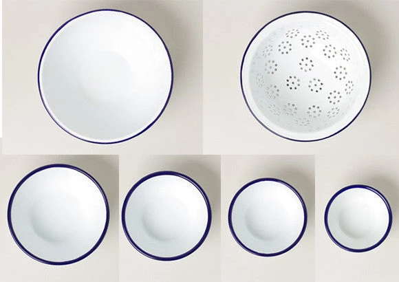 Falcon Enamelware Homewares Falcon Enamel Prep Set With Colander 6 Falcon Enamelware Homewares Falcon Enamel Prep Set With Colander