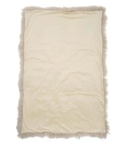 Scout House Gifts Mongolian Sheepskin Throw Blanket - Fawn