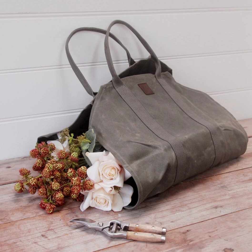 Scout Homewares Waxed Canvas Log Carrier 3 Scout Homewares Waxed Canvas Log Carrier