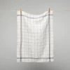 French 100% Linen Tea Towel Natural With Black Graph Check By Charvet Editions Homewares 2 French 100% Linen Tea Towel Natural With Black Graph Check By Charvet Editions Homewares