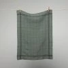 French 100% Linen Tea Towel Rosemary With Black Graph Check By Charvet Editions