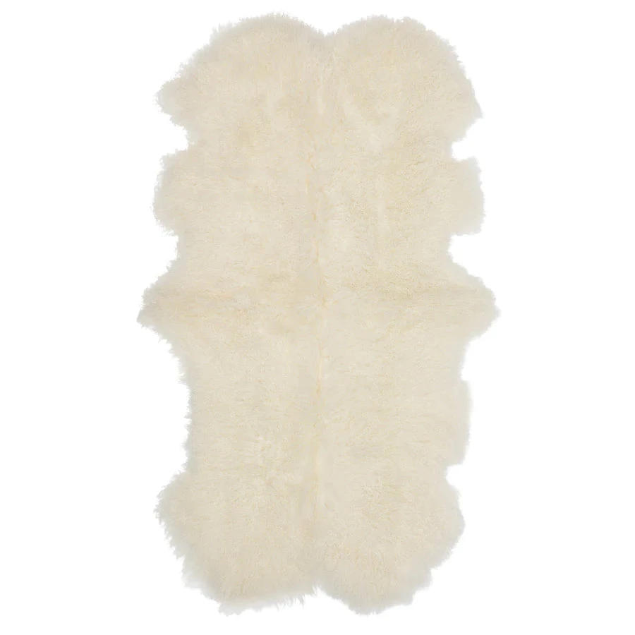 Scout House Mongolian Sheepskin Floor Rug - White 5 Scout House Mongolian Sheepskin Floor Rug - White