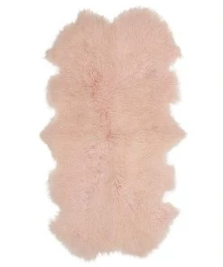 Scout House Gifts Mongolian Sheepskin Floor Rug - Blush