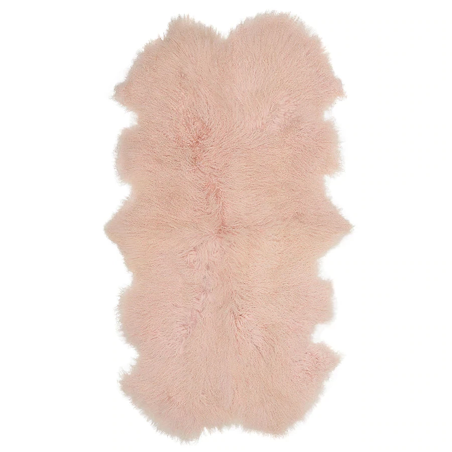 Scout House Gifts Mongolian Sheepskin Floor Rug - Blush 3 Scout House Gifts Mongolian Sheepskin Floor Rug - Blush