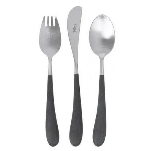 Scout House Alice 3 Piece Kids Cutlery Set - BLACK 3 Scout House Alice 3 Piece Kids Cutlery Set - BLACK