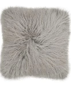Scout House Mongolian Sheepskin Cushion - Light Grey 40 Cm