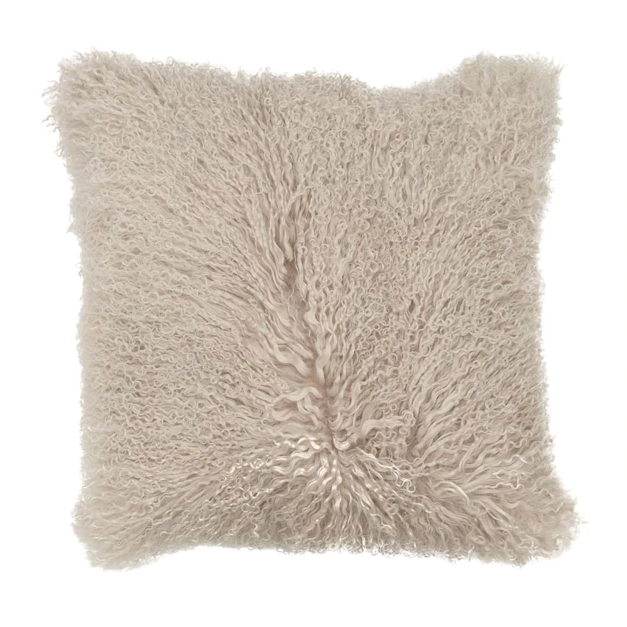 Scout House Gifts Mongolian Sheepskin Cushion - Fawn 40 Cm 3 Scout House Gifts Mongolian Sheepskin Cushion - Fawn 40 Cm