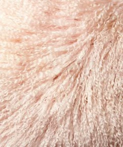 Scout House Mongolian Sheepskin Cushion - Blush 40 Cm