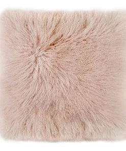 Scout House Mongolian Sheepskin Cushion - Blush 40 Cm