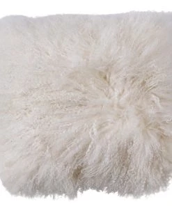 Scout House Mongolian Sheepskin Cushion - White 40 Cm Gifts