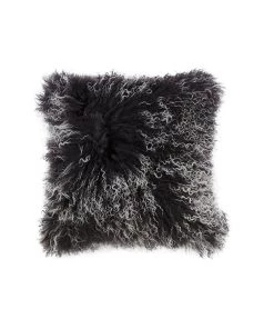 Scout House Mongolian Sheepskin Cushion - Charcoal 40 Cm