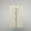 Homewares French 100% Linen 'Doudou' Tea Towel In Natural With Aqua Stripe By Charvet Editions 1 Homewares French 100% Linen 'Doudou' Tea Towel In Natural With Aqua Stripe By Charvet Editions
