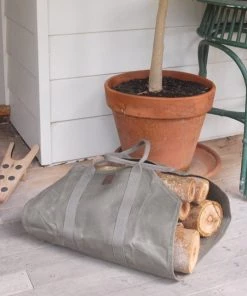 Scout Homewares Waxed Canvas Log Carrier