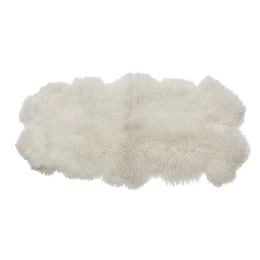Scout House Mongolian Sheepskin Floor Rug - White 3 Scout House Mongolian Sheepskin Floor Rug - White